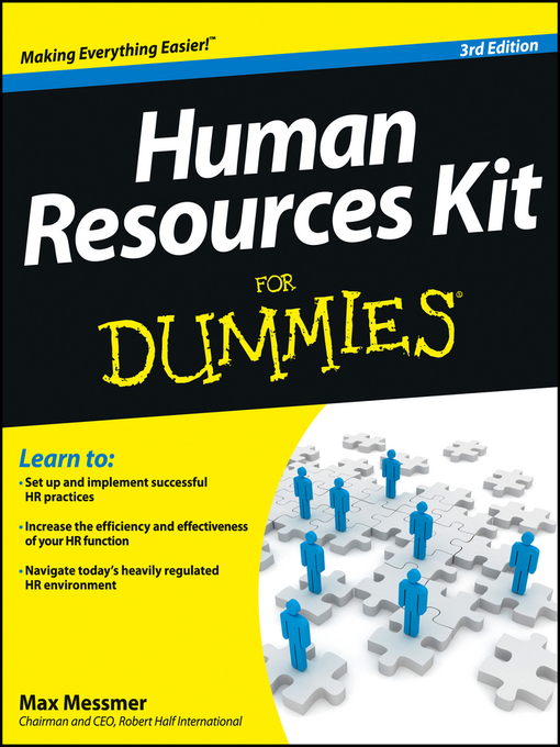 Title details for Human Resources Kit For Dummies by Max Messmer - Available